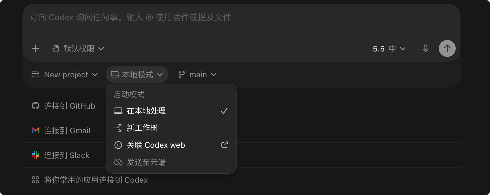 Codex App 高级设置